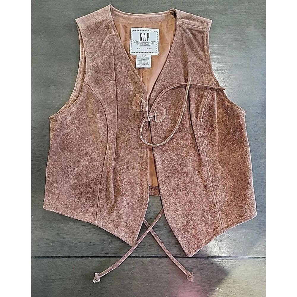 GAP Leather Cowboy Vest (Women's Size Small)